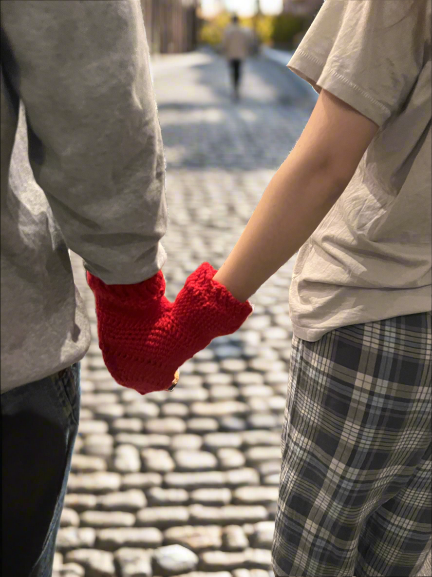 CROCHET VALENTINE DOUBLE GLOVE