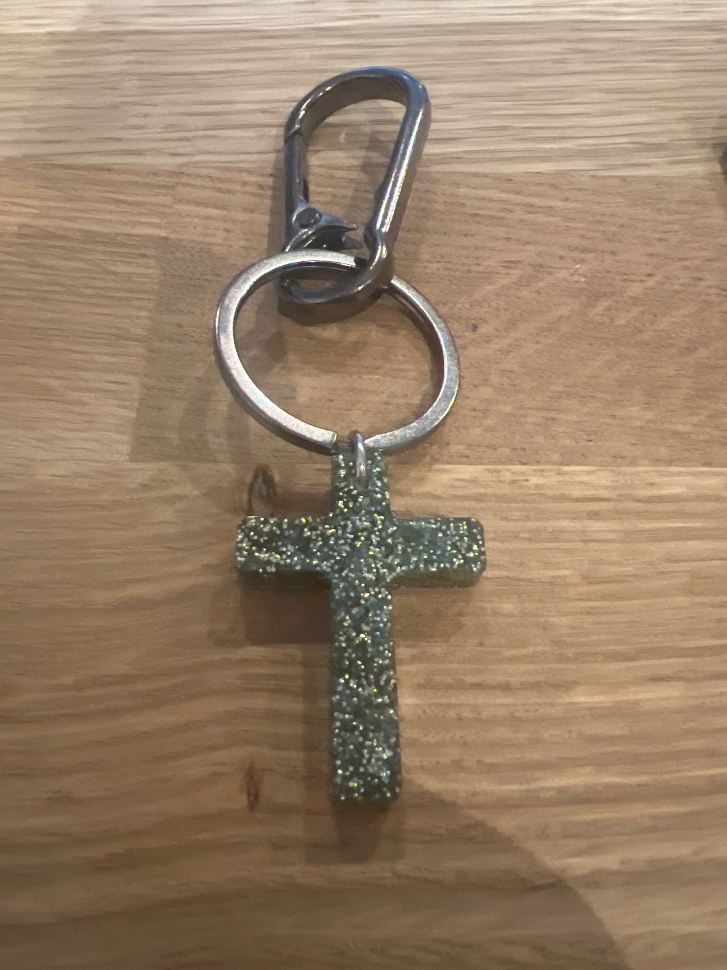 EPOXY CROSS KEYCHAIN