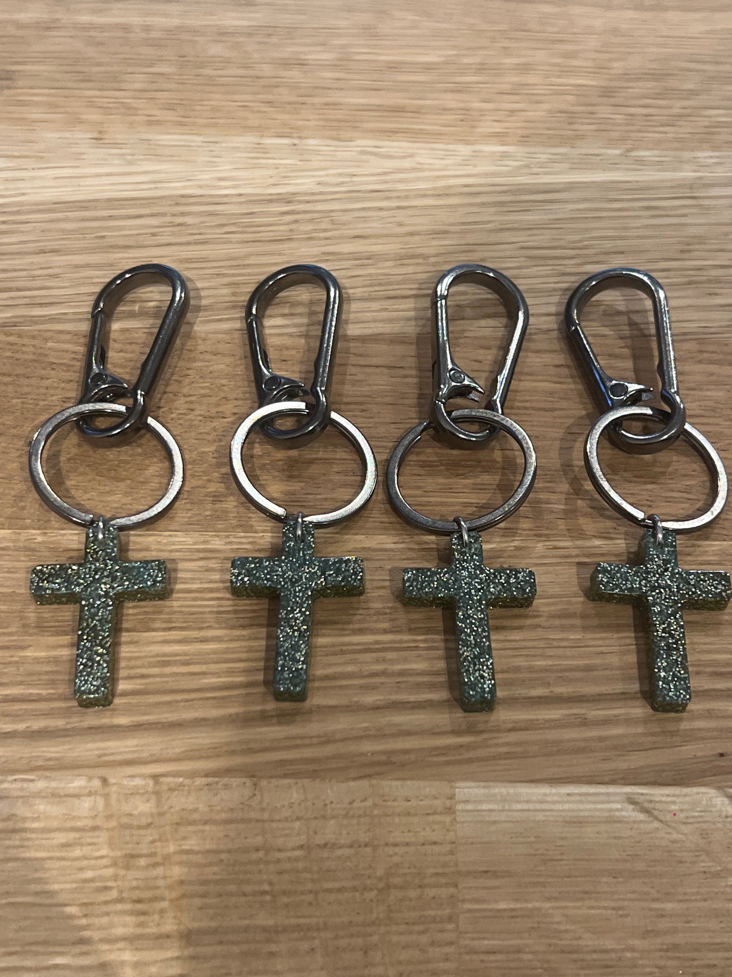 EPOXY CROSS KEYCHAIN