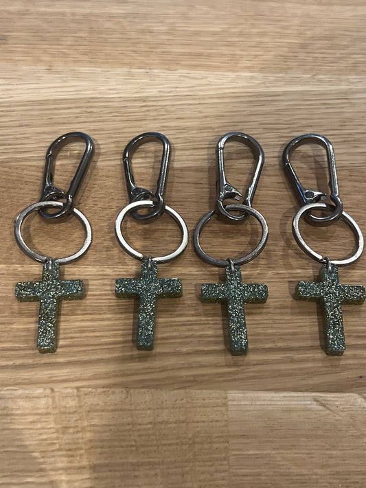EPOXY CROSS KEYCHAIN