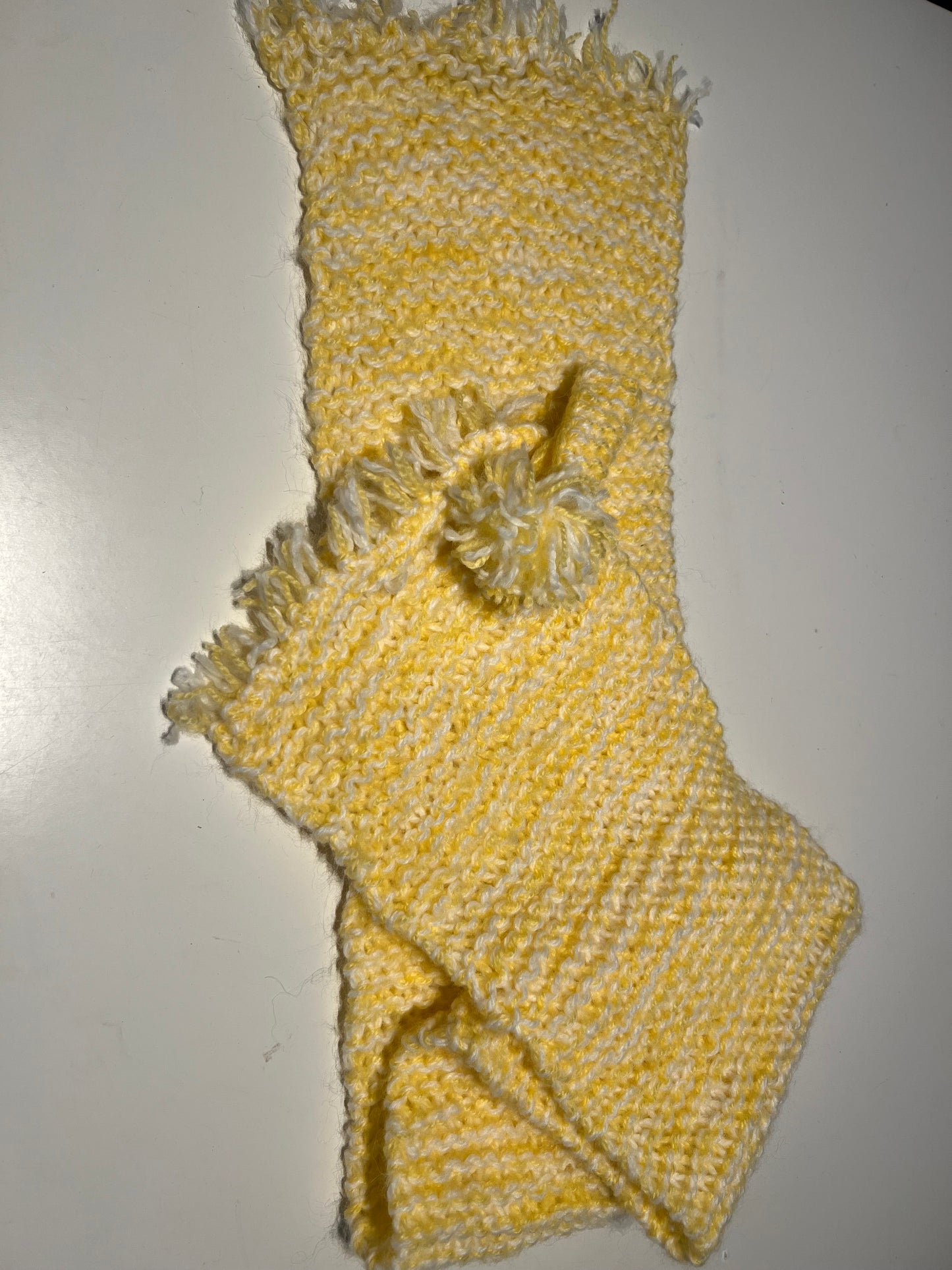 KNITTED YELLOW SCARF