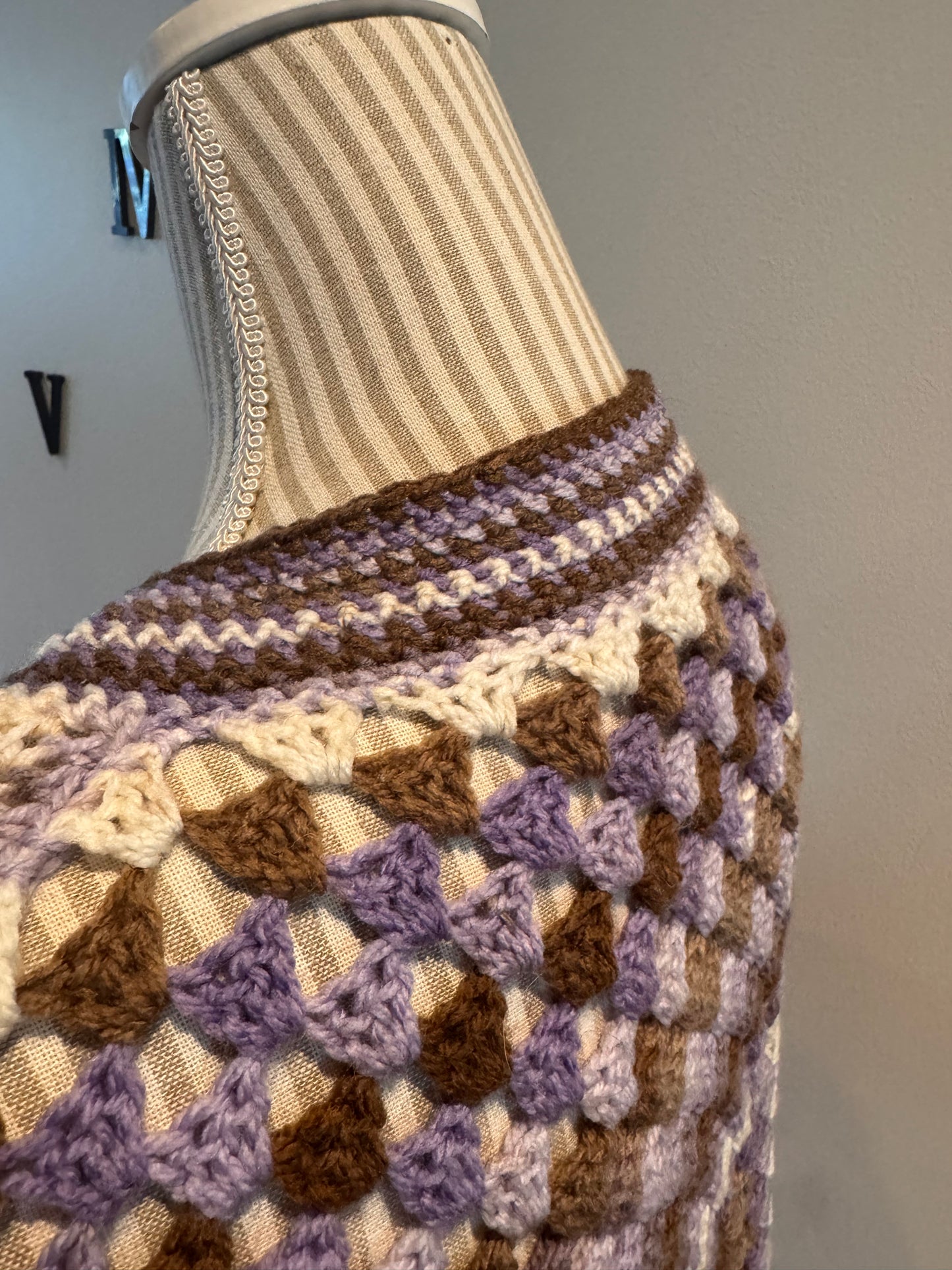 CROCHET LONG ROBE - HEATH AND EARTH