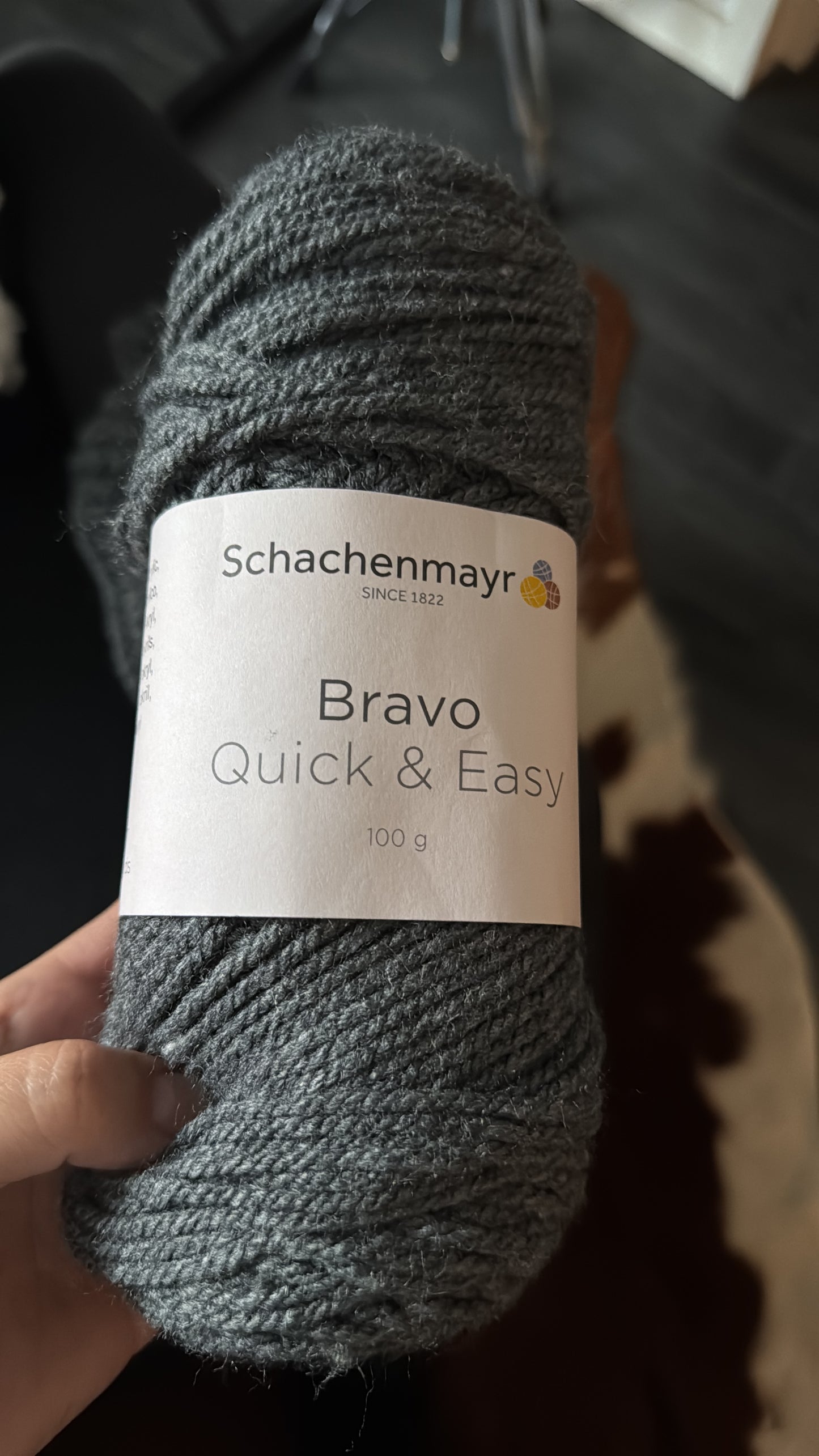 DARK GRAY CROCHET BLANKET