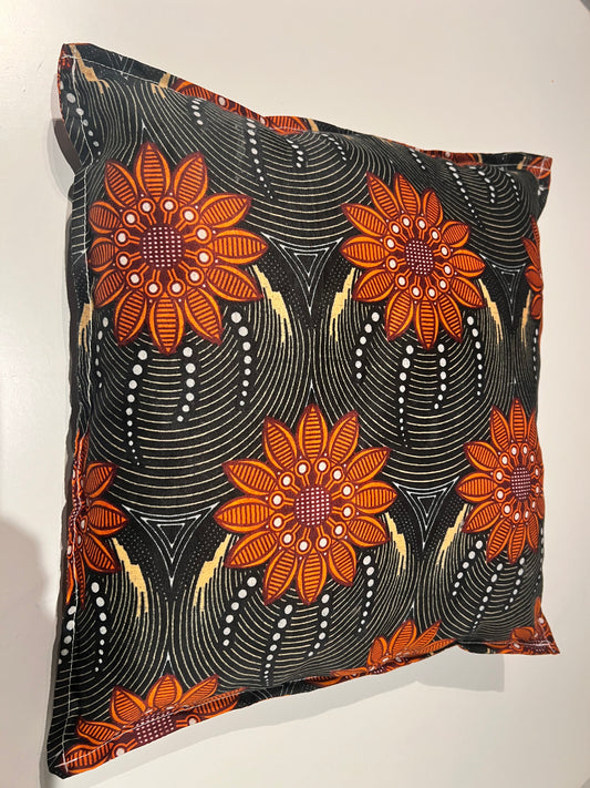 AFRO DECO PILLOW FLOWER PRINT