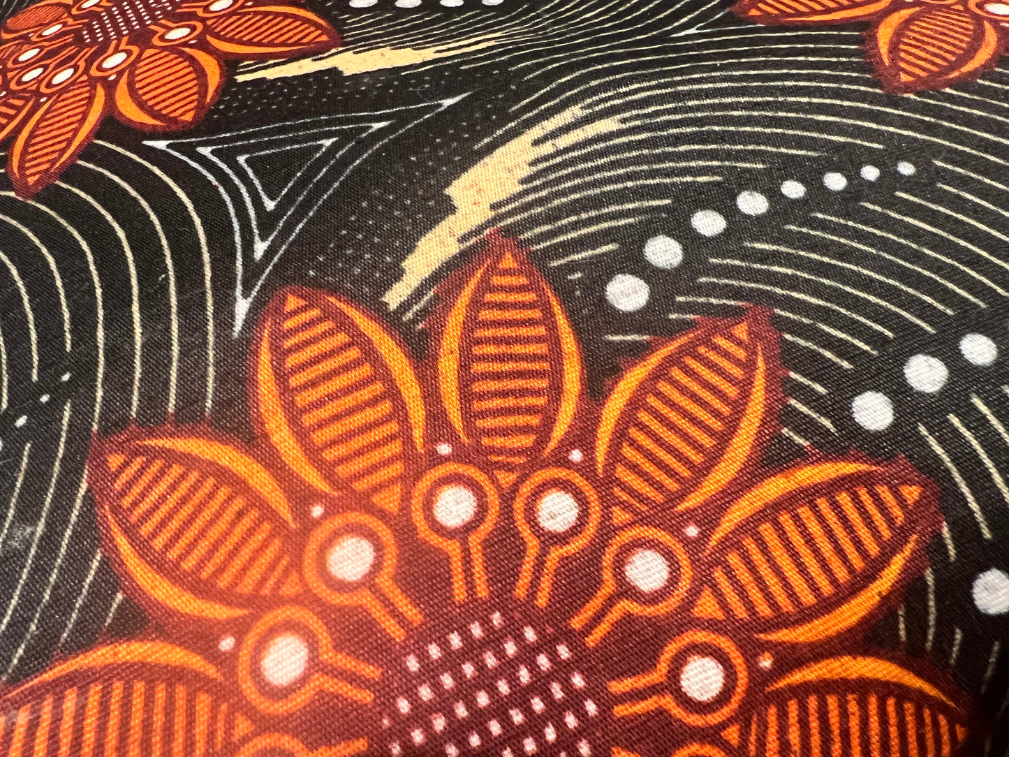 AFRO DECO PILLOW FLOWER PRINT
